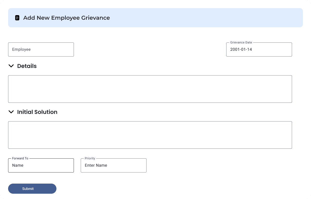 new employee form