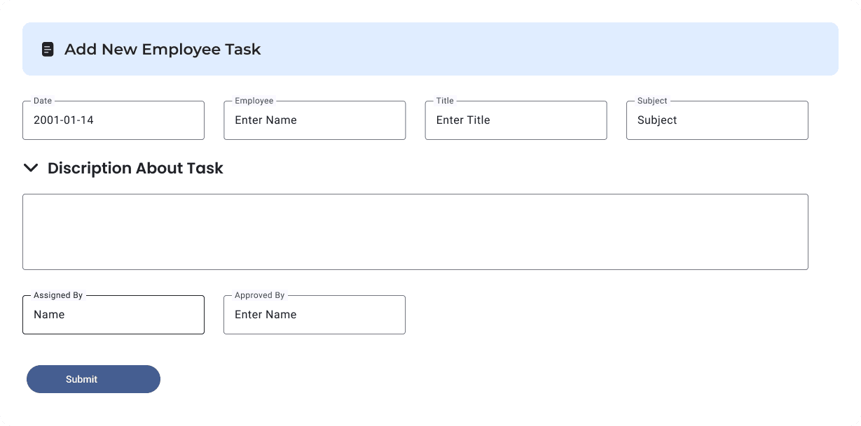 new employee form